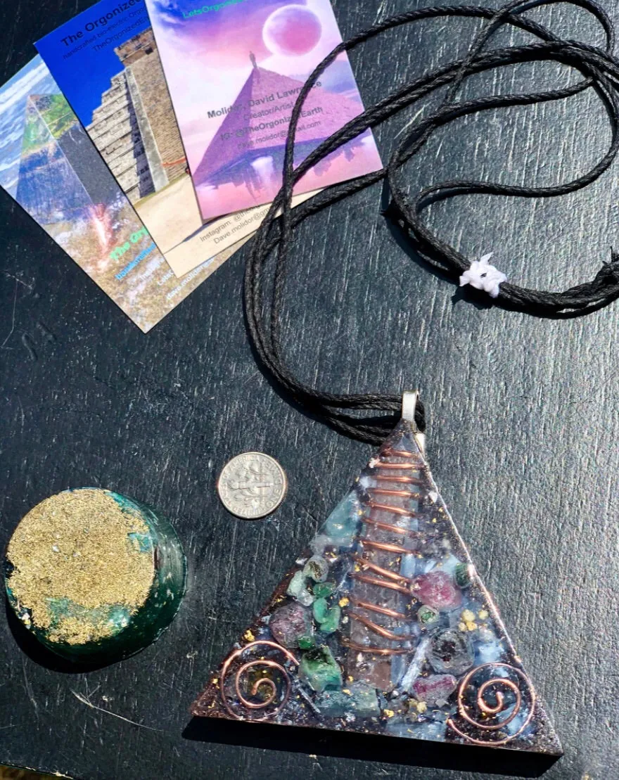 The “Large Equilateral” Orgone Amulet (3.5”x 3.5”, 3.5 oz.)- Max Aura Protection