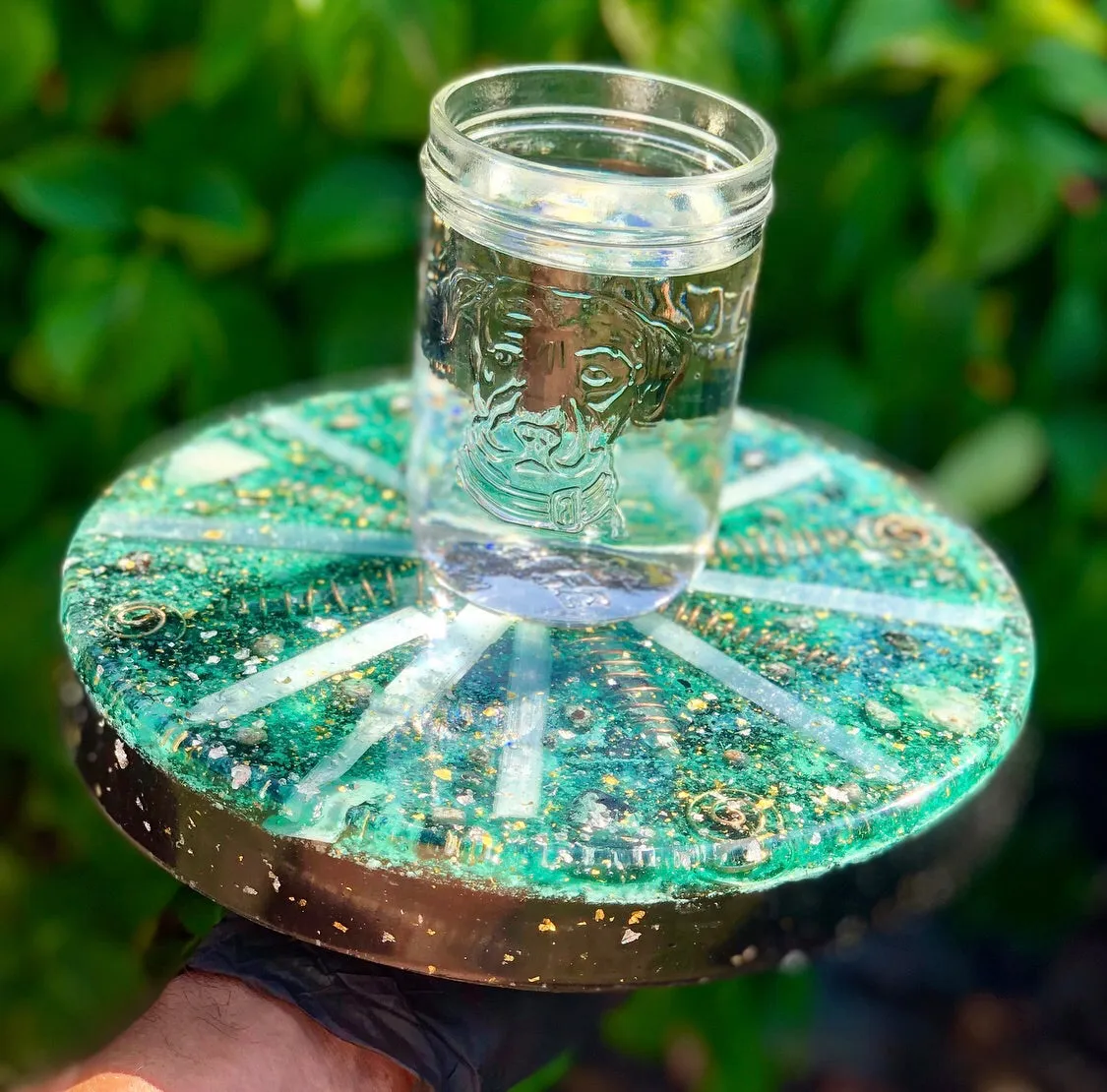 The "Medicine Wheel" Charging Plate- 6 lbs, for food, water, plants, crystals, electronics, summoning rain, etc.