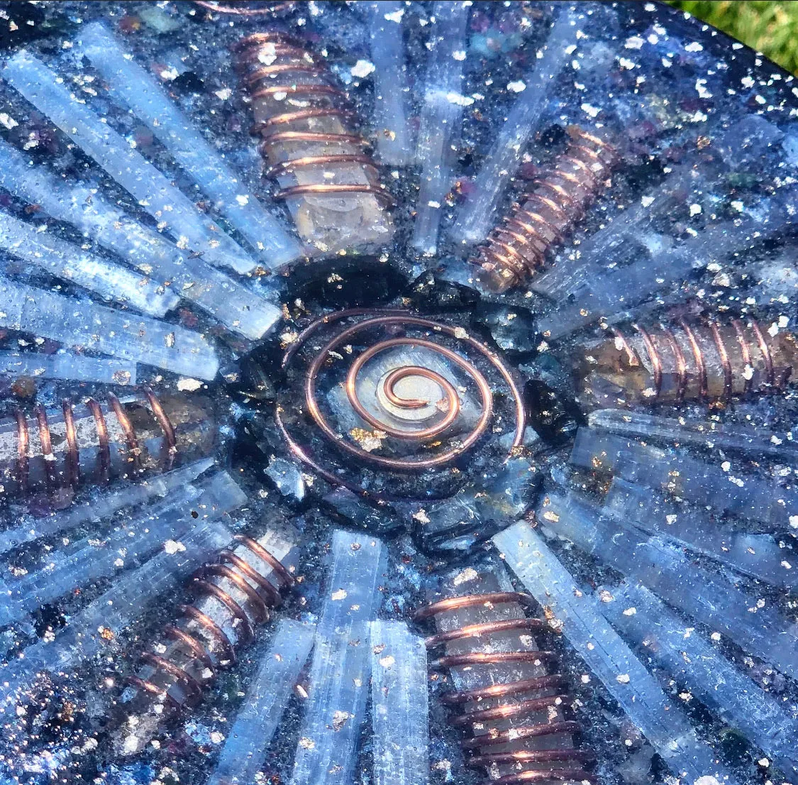The "Medicine Wheel" Charging Plate- 6 lbs, for food, water, plants, crystals, electronics, summoning rain, etc.