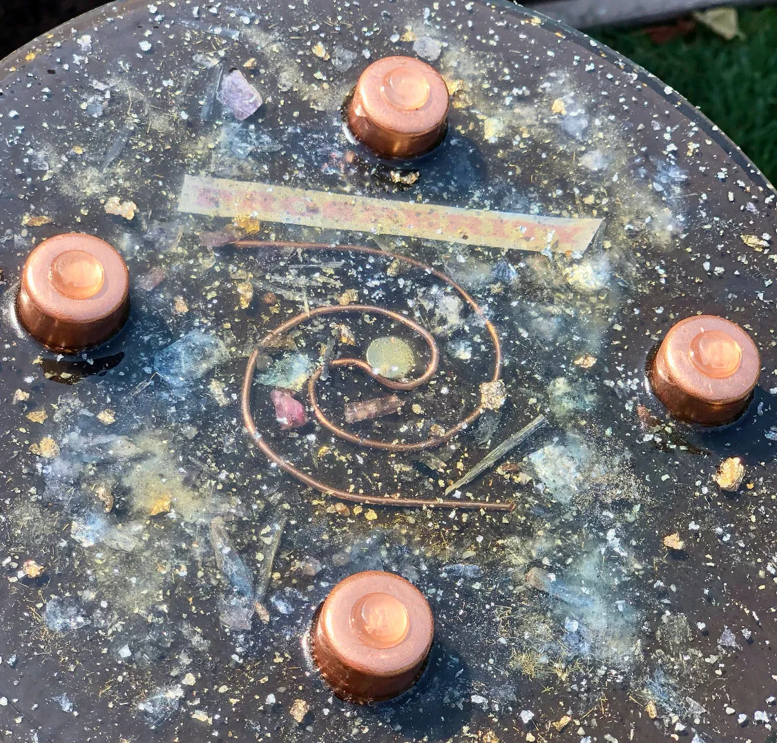 The "Medicine Wheel" Charging Plate- 6 lbs, for food, water, plants, crystals, electronics, summoning rain, etc.