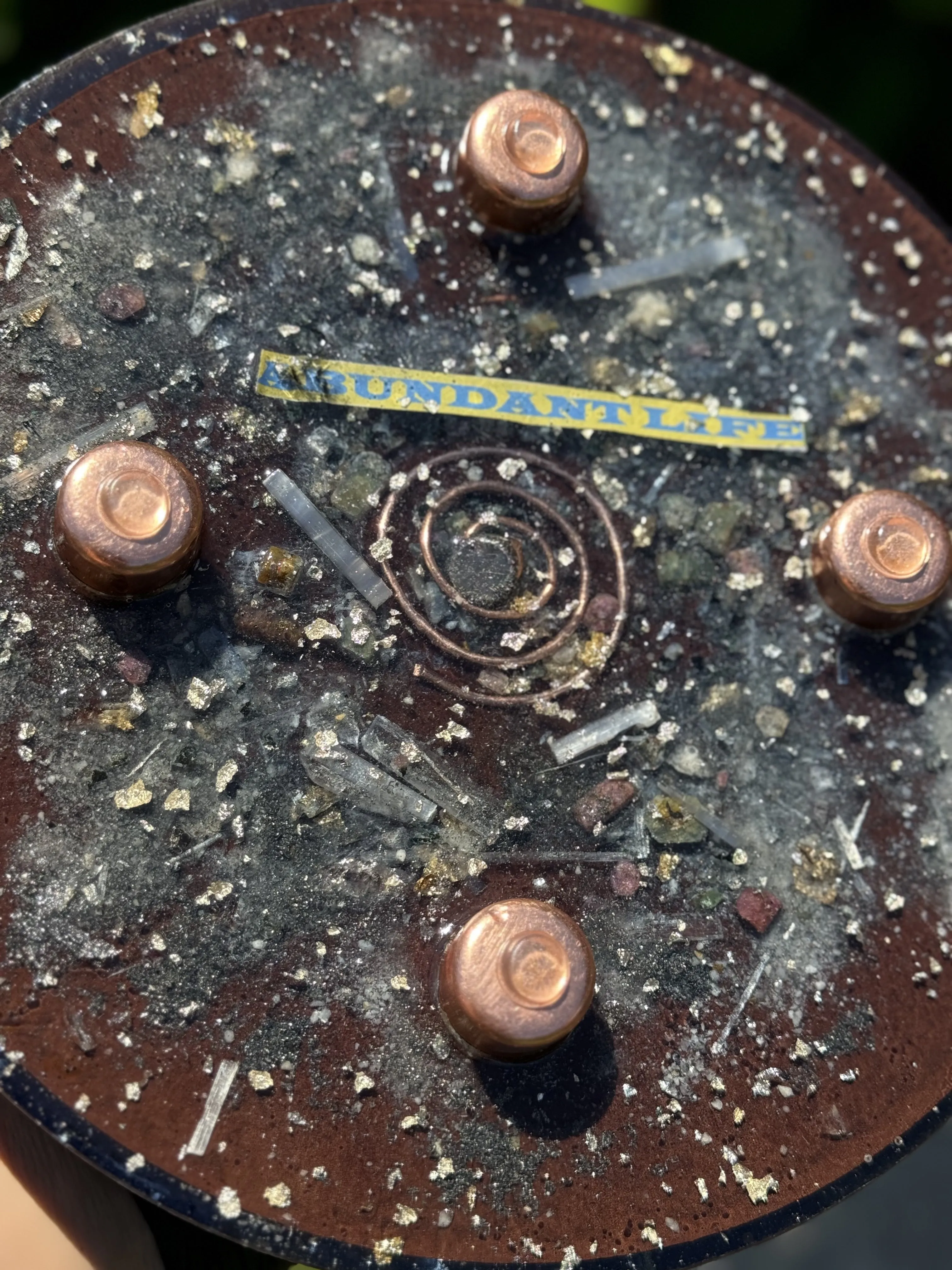 The "Medicine Wheel" Charging Plate- 6 lbs, for food, water, plants, crystals, electronics, summoning rain, etc.