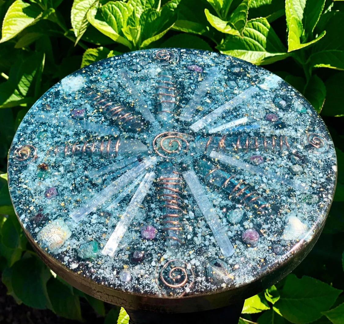 The "Medicine Wheel" Charging Plate- 6 lbs, for food, water, plants, crystals, electronics, summoning rain, etc.