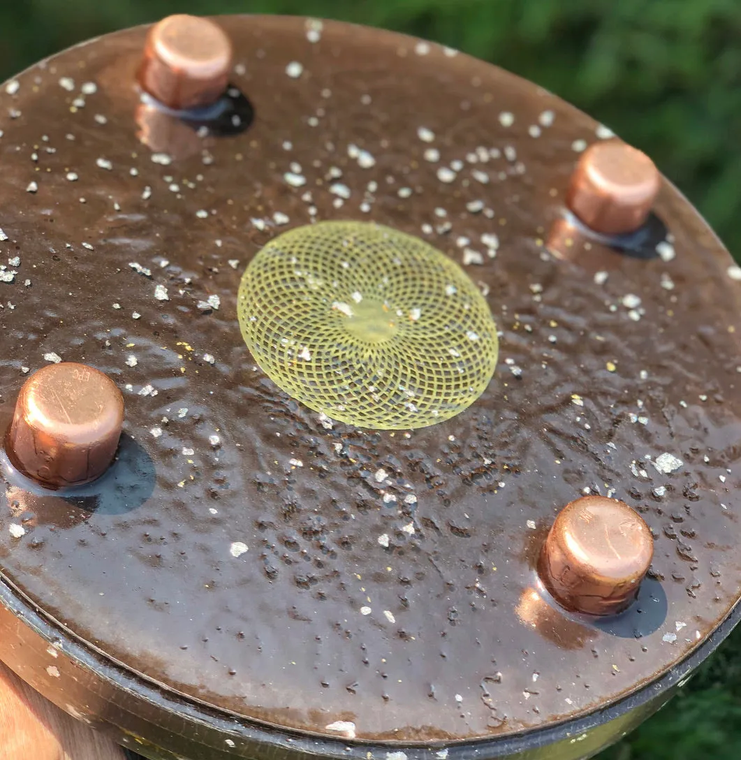 The "Medicine Wheel" Charging Plate- 6 lbs, for food, water, plants, crystals, electronics, summoning rain, etc.