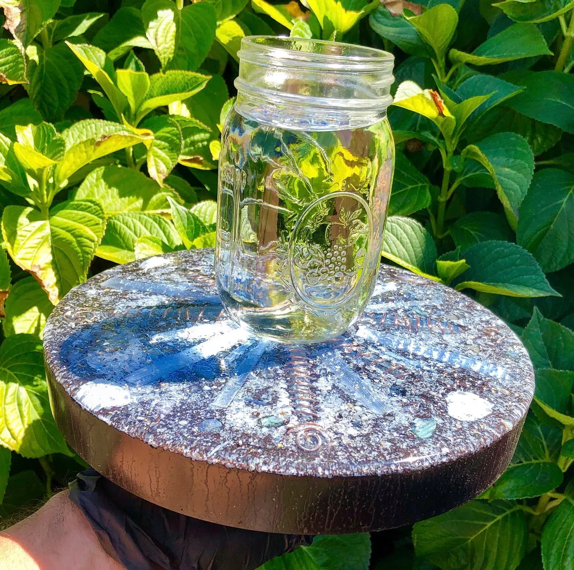 The "Medicine Wheel" Charging Plate- 6 lbs, for food, water, plants, crystals, electronics, summoning rain, etc.