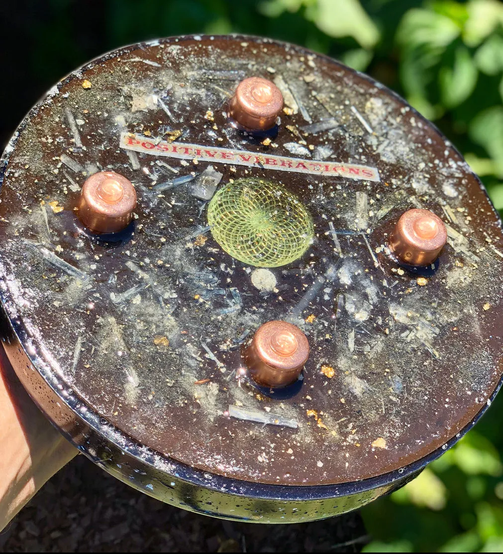 The "Medicine Wheel" Charging Plate- 6 lbs, for food, water, plants, crystals, electronics, summoning rain, etc.