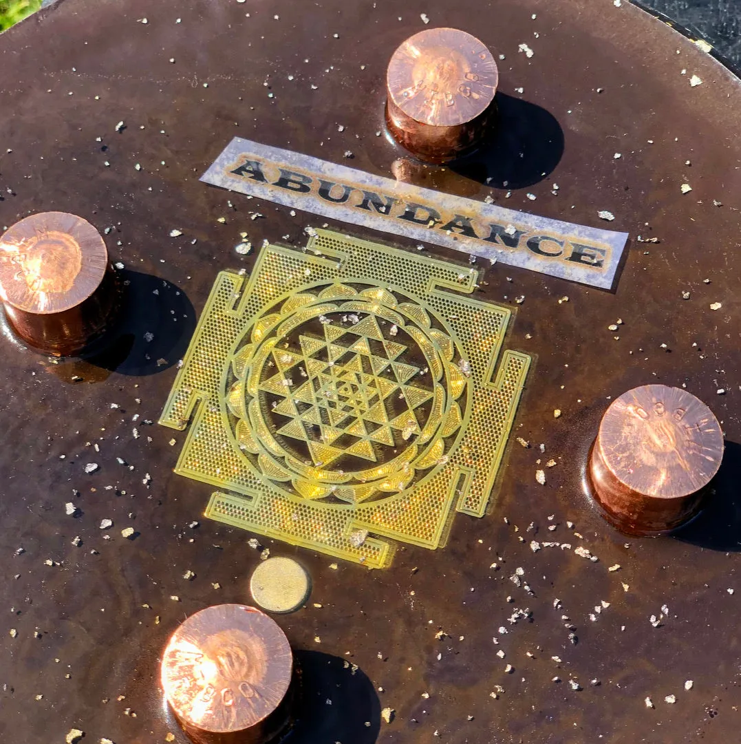 The "Medicine Wheel" Charging Plate- 6 lbs, for food, water, plants, crystals, electronics, summoning rain, etc.