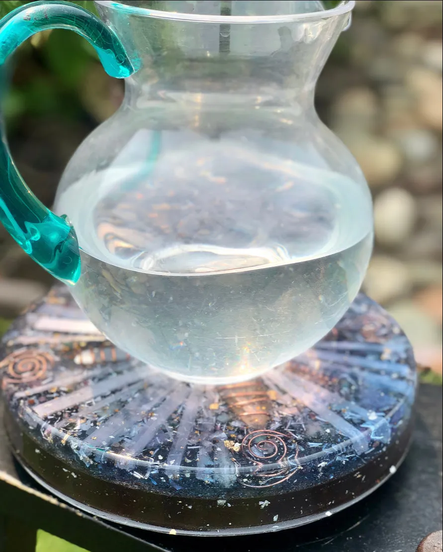 The "Medicine Wheel" Charging Plate- 6 lbs, for food, water, plants, crystals, electronics, summoning rain, etc.