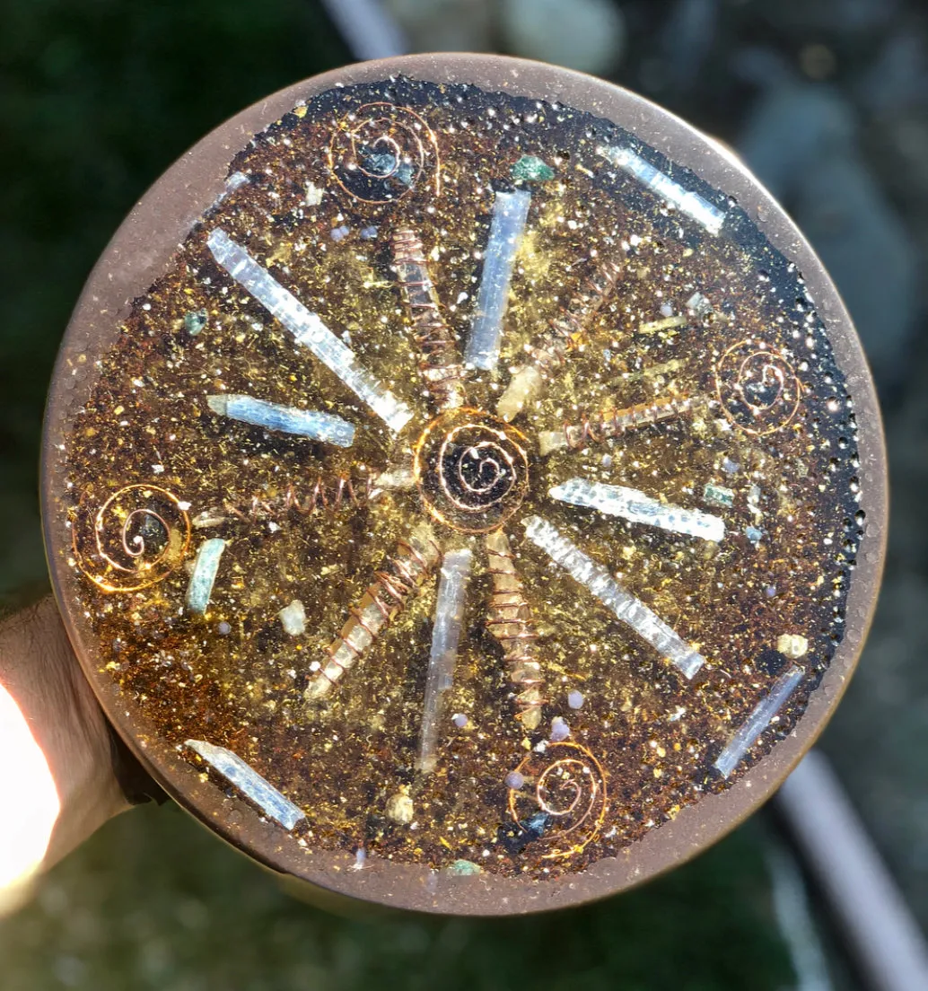The "Medicine Wheel" Charging Plate- 6 lbs, for food, water, plants, crystals, electronics, summoning rain, etc.