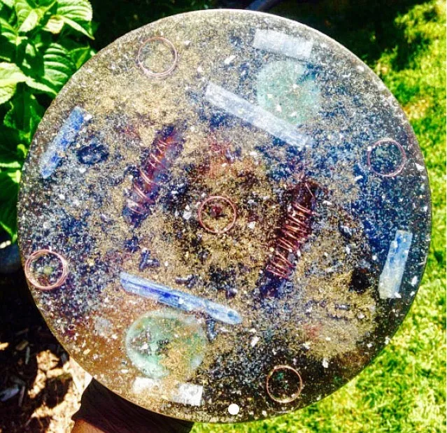 The "Medicine Wheel" Charging Plate- 6 lbs, for food, water, plants, crystals, electronics, summoning rain, etc.