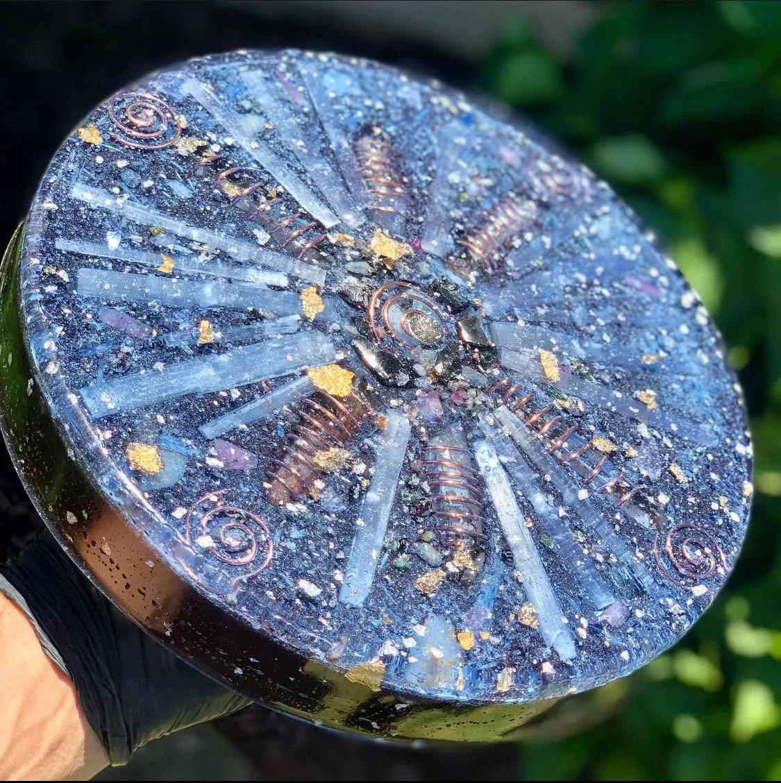 The "Medicine Wheel" Charging Plate- 6 lbs, for food, water, plants, crystals, electronics, summoning rain, etc.