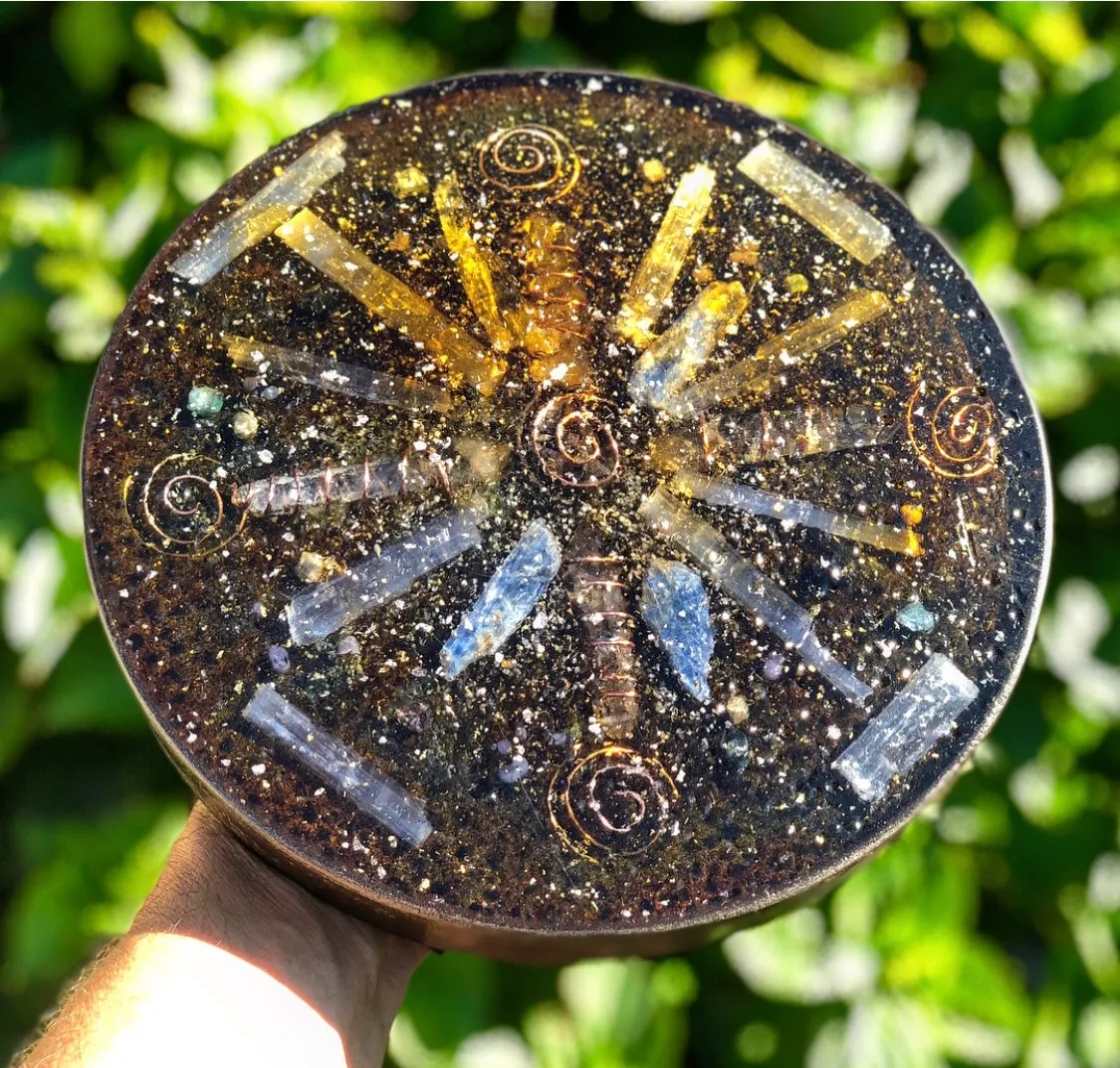 The "Medicine Wheel" Charging Plate- 6 lbs, for food, water, plants, crystals, electronics, summoning rain, etc.