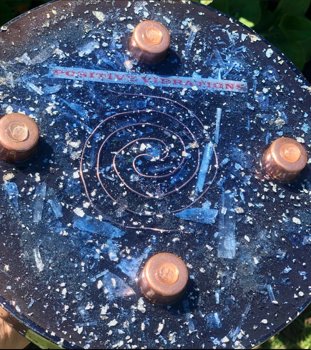 The "Medicine Wheel" Charging Plate- 6 lbs, for food, water, plants, crystals, electronics, summoning rain, etc.
