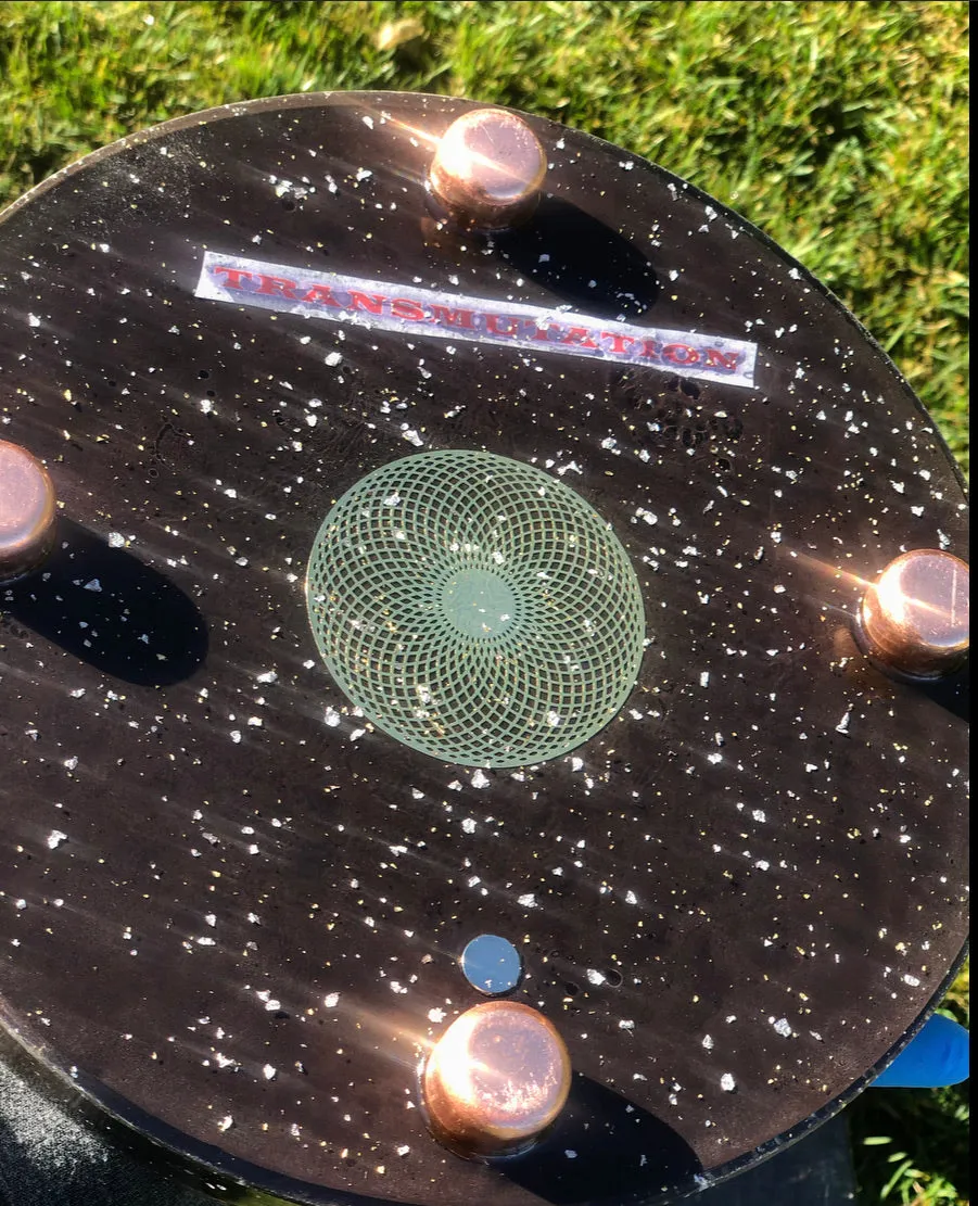 The "Medicine Wheel" Charging Plate- 6 lbs, for food, water, plants, crystals, electronics, summoning rain, etc.