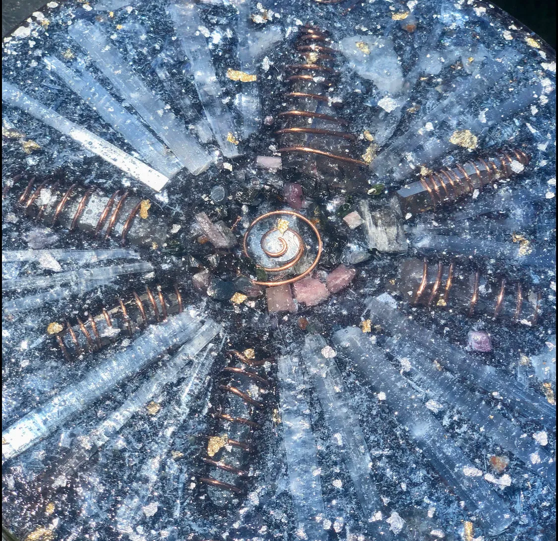The "Medicine Wheel" Charging Plate- 6 lbs, for food, water, plants, crystals, electronics, summoning rain, etc.