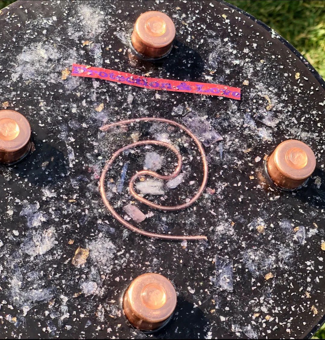 The "Medicine Wheel" Charging Plate- 6 lbs, for food, water, plants, crystals, electronics, summoning rain, etc.