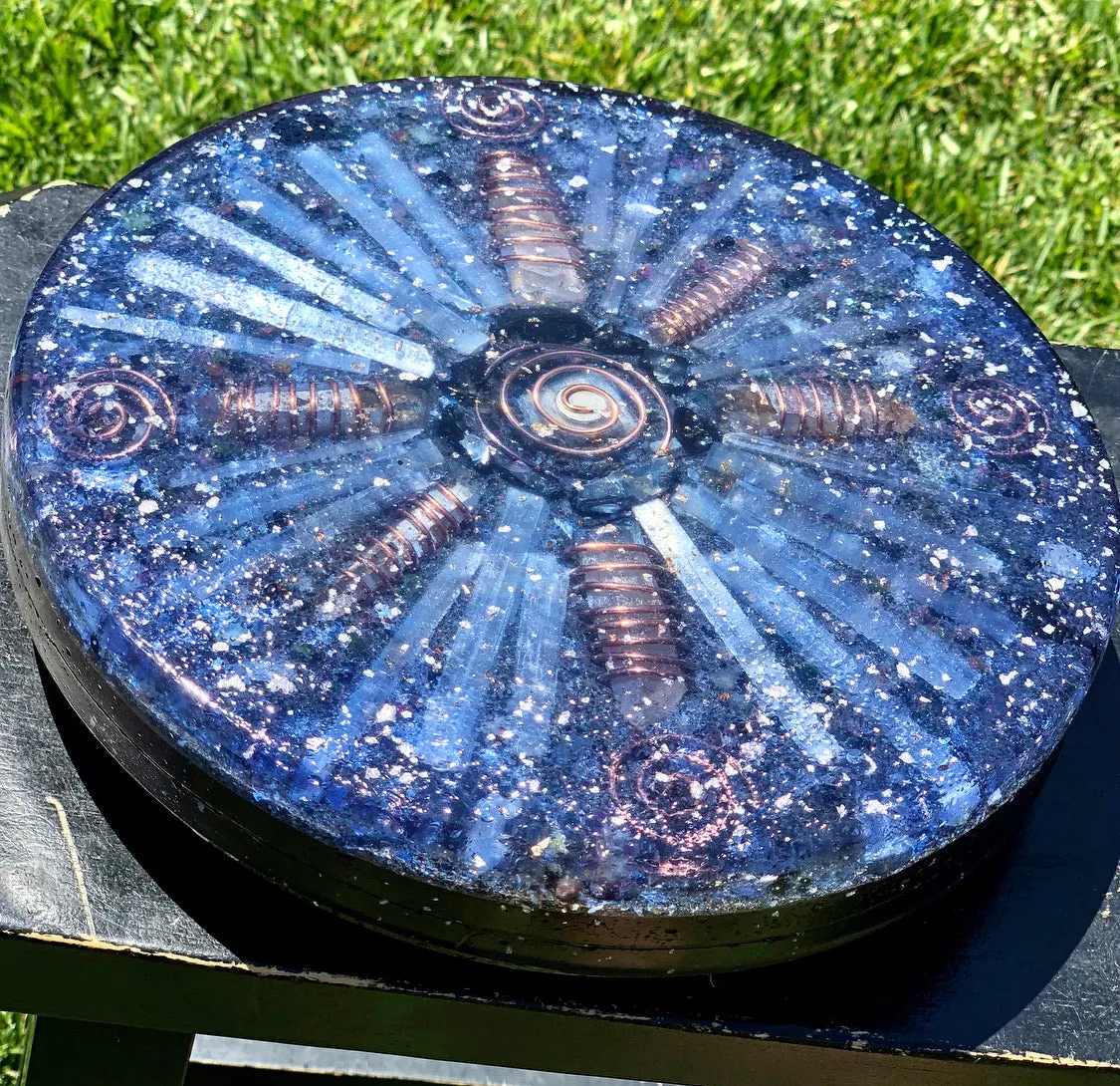 The "Medicine Wheel" Charging Plate- 6 lbs, for food, water, plants, crystals, electronics, summoning rain, etc.