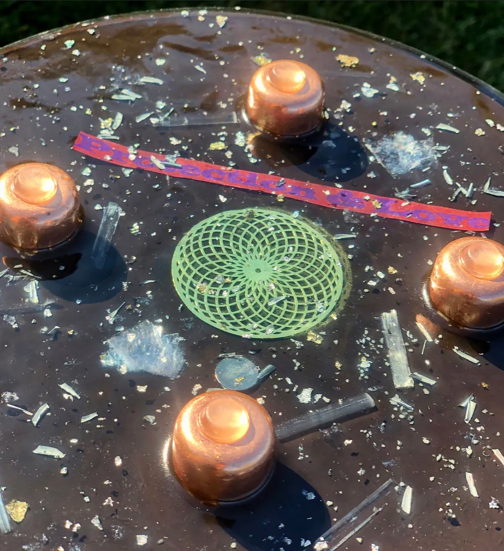 The "Medicine Wheel" Charging Plate- 6 lbs, for food, water, plants, crystals, electronics, summoning rain, etc.