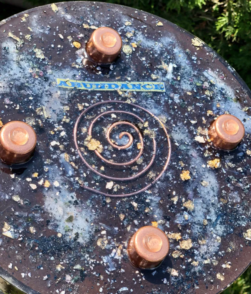 The "Medicine Wheel" Charging Plate- 6 lbs, for food, water, plants, crystals, electronics, summoning rain, etc.