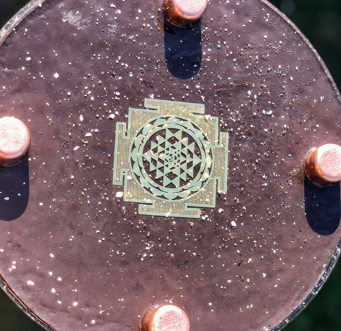 The "Medicine Wheel" Charging Plate- 6 lbs, for food, water, plants, crystals, electronics, summoning rain, etc.