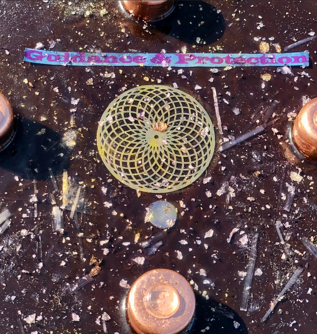 The "Medicine Wheel" Charging Plate- 6 lbs, for food, water, plants, crystals, electronics, summoning rain, etc.