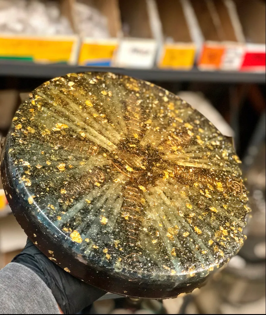The "Medicine Wheel" Charging Plate- 6 lbs, for food, water, plants, crystals, electronics, summoning rain, etc.