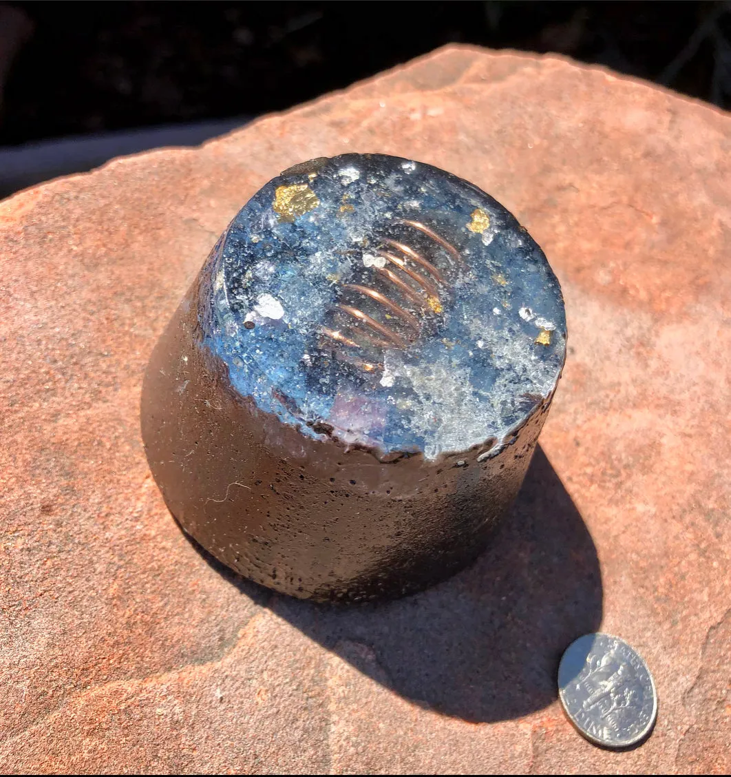 The "Selenite/Quartz Towerbuster" - Laser Quartz, Blue Kyanite, Tourmaline, Selenite, Quartz Sand   MMSSO matrix