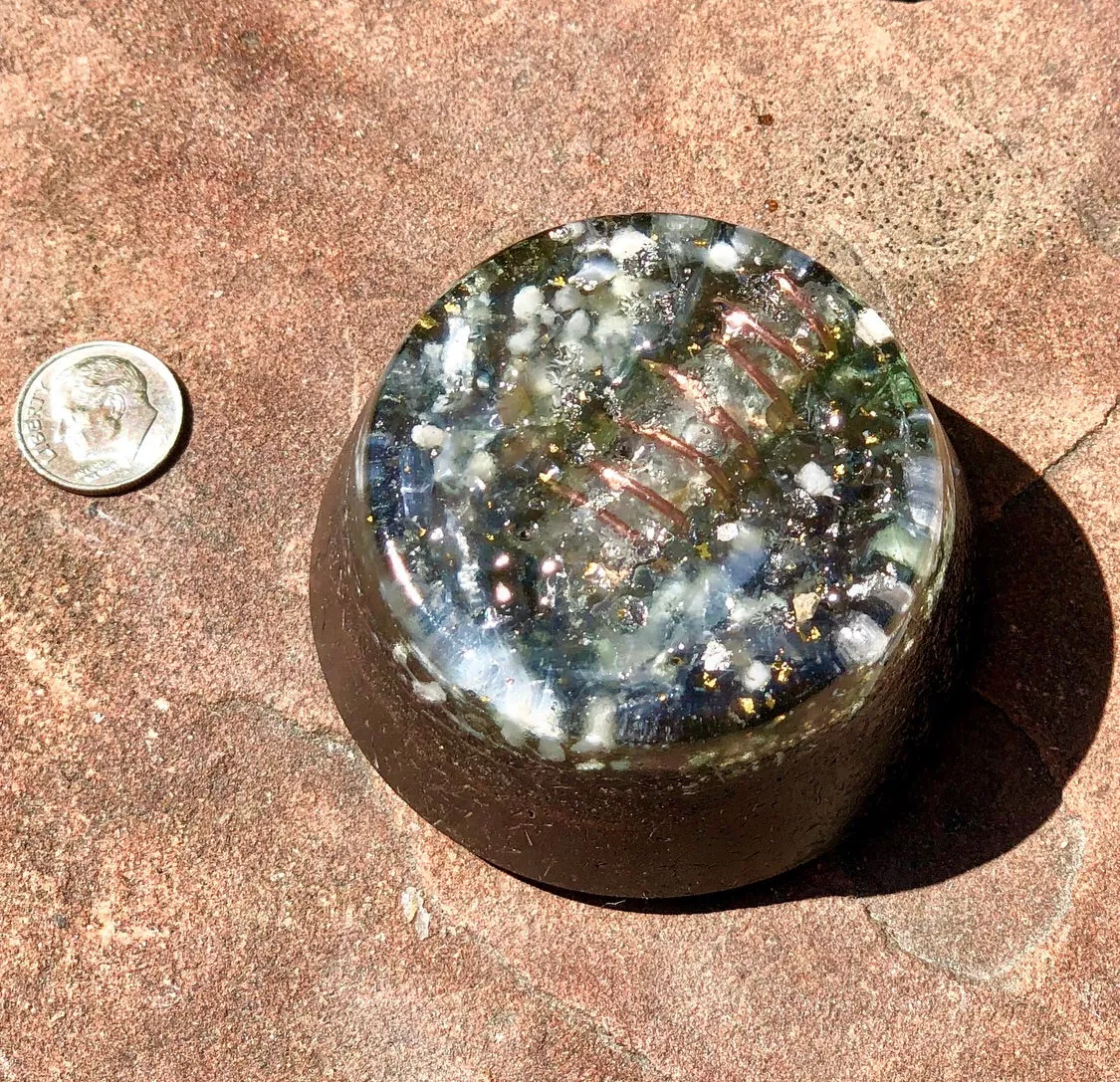 The "Selenite/Quartz Towerbuster" - Laser Quartz, Blue Kyanite, Tourmaline, Selenite, Quartz Sand   MMSSO matrix