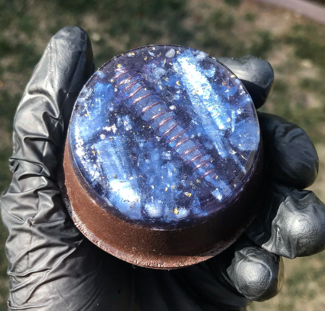 The "Selenite/Quartz Towerbuster" - Laser Quartz, Blue Kyanite, Tourmaline, Selenite, Quartz Sand   MMSSO matrix