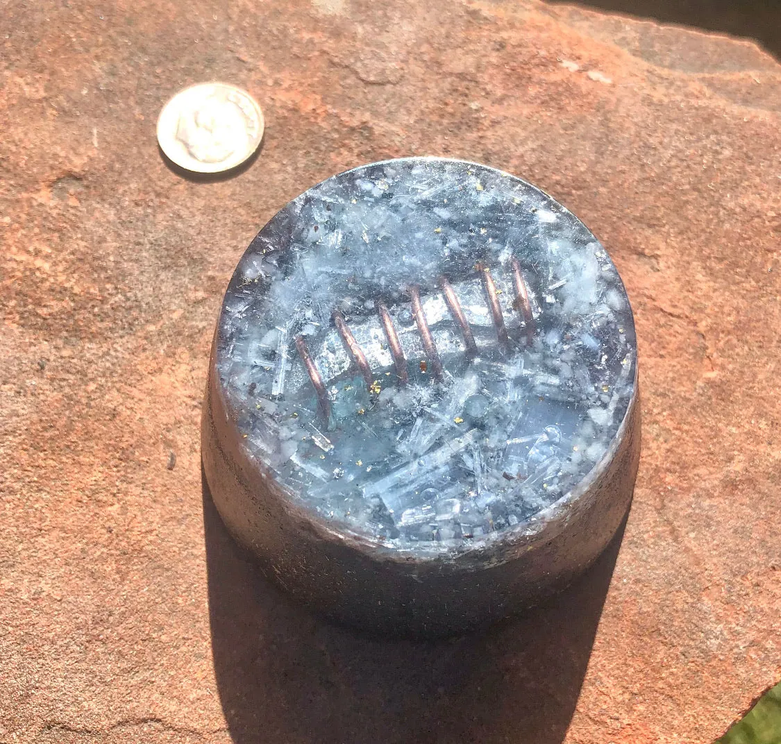 The "Selenite/Quartz Towerbuster" - Laser Quartz, Blue Kyanite, Tourmaline, Selenite, Quartz Sand   MMSSO matrix