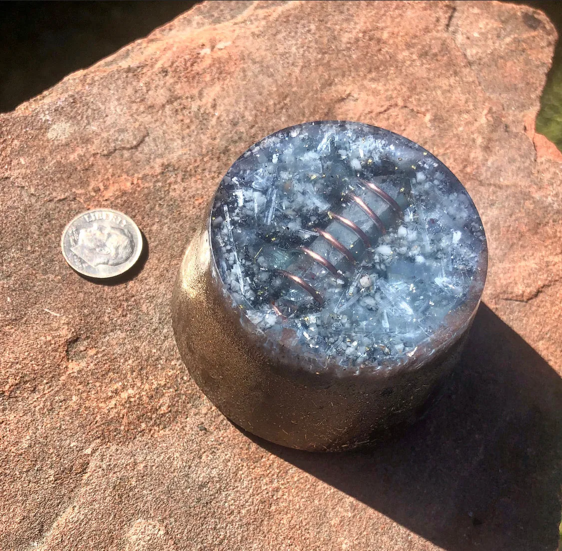 The "Selenite/Quartz Towerbuster" - Laser Quartz, Blue Kyanite, Tourmaline, Selenite, Quartz Sand   MMSSO matrix