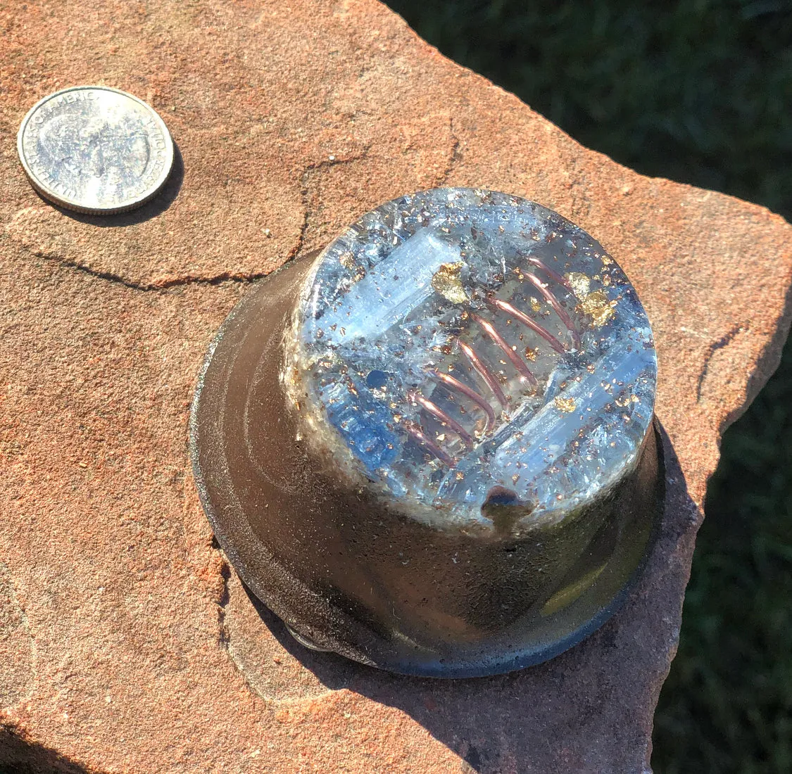 The "Selenite/Quartz Towerbuster" - Laser Quartz, Blue Kyanite, Tourmaline, Selenite, Quartz Sand   MMSSO matrix