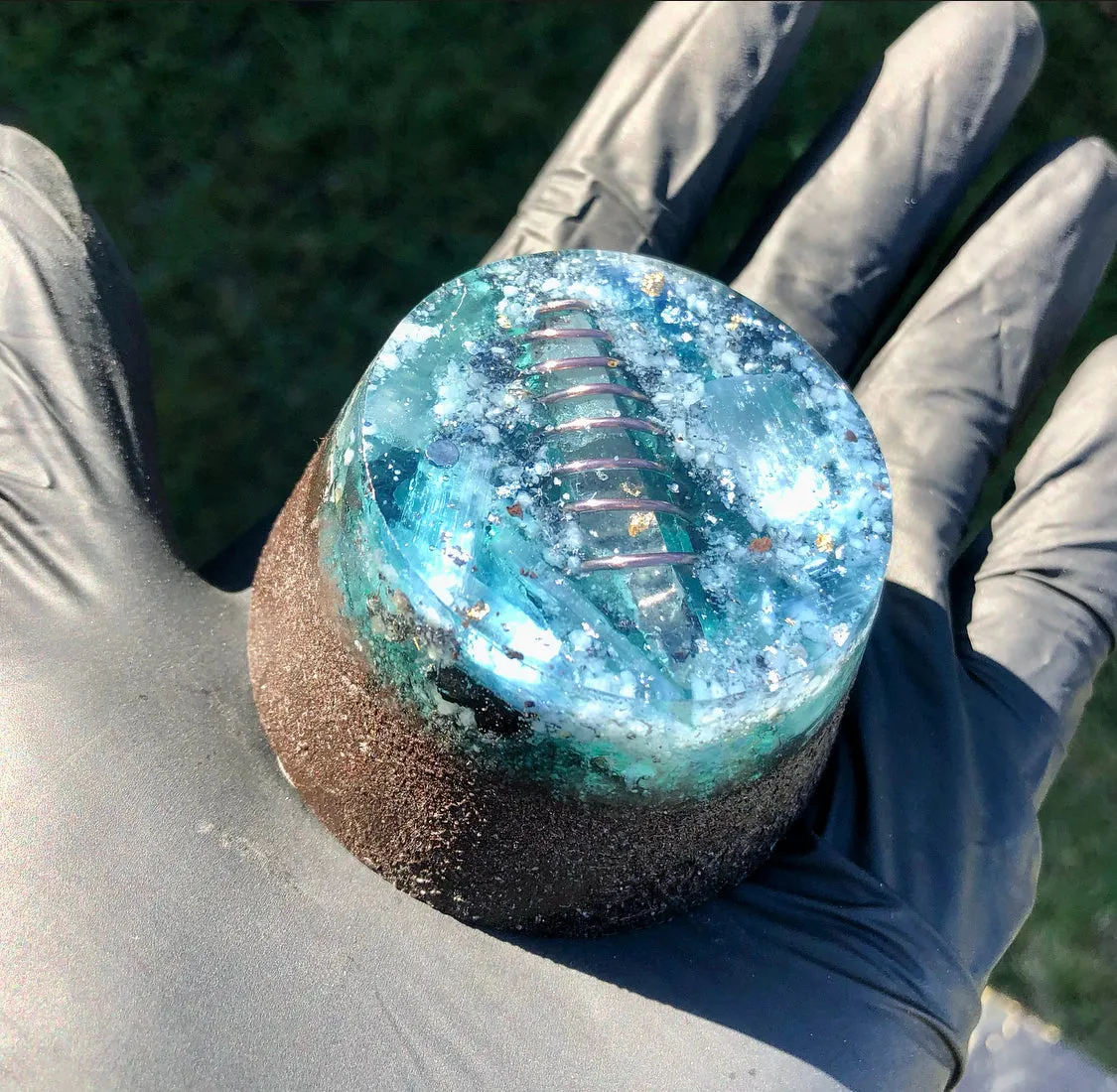 The "Selenite/Quartz Towerbuster" - Laser Quartz, Blue Kyanite, Tourmaline, Selenite, Quartz Sand   MMSSO matrix