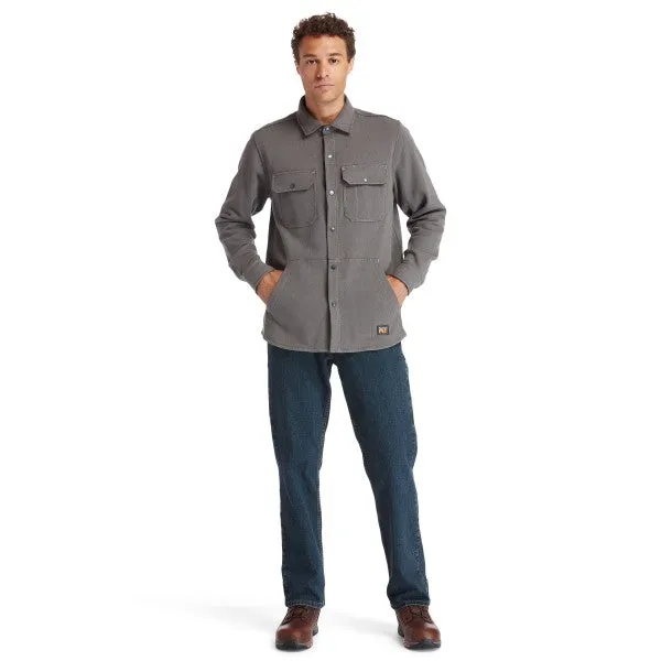 Timberland Pro Men's Mill River Fleece Work Shirt Jacket - Pewter - TB0A1VCQ060