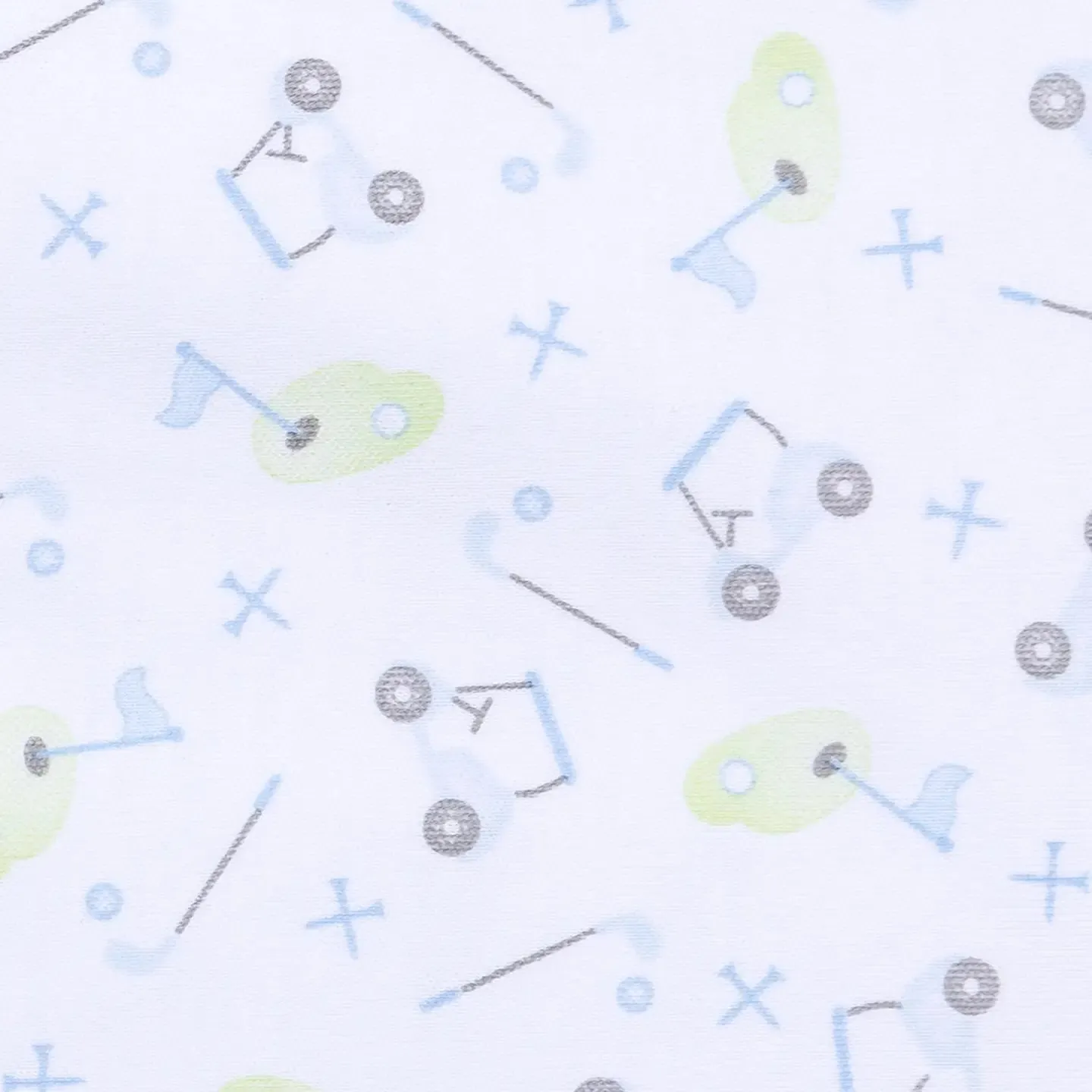Tiny Tee Time Zip Footie || Light Blue