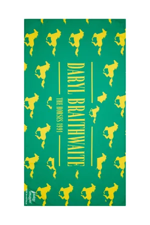 Towel in Daryls The Horses Green and Gold