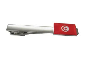 Tunisia Country Flag Square Tie Clip
