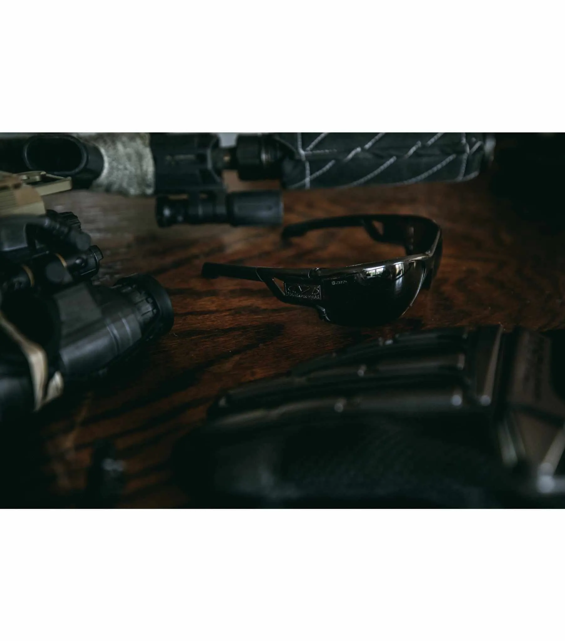 Type-N Tactical Glasses With a Smoke Frame and Smoke Lens