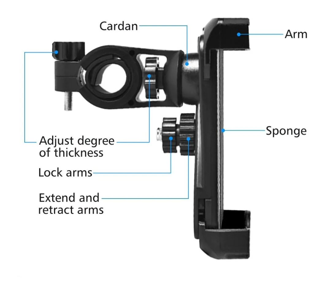 Universal Handlebar Hp Holder Handphone Mount