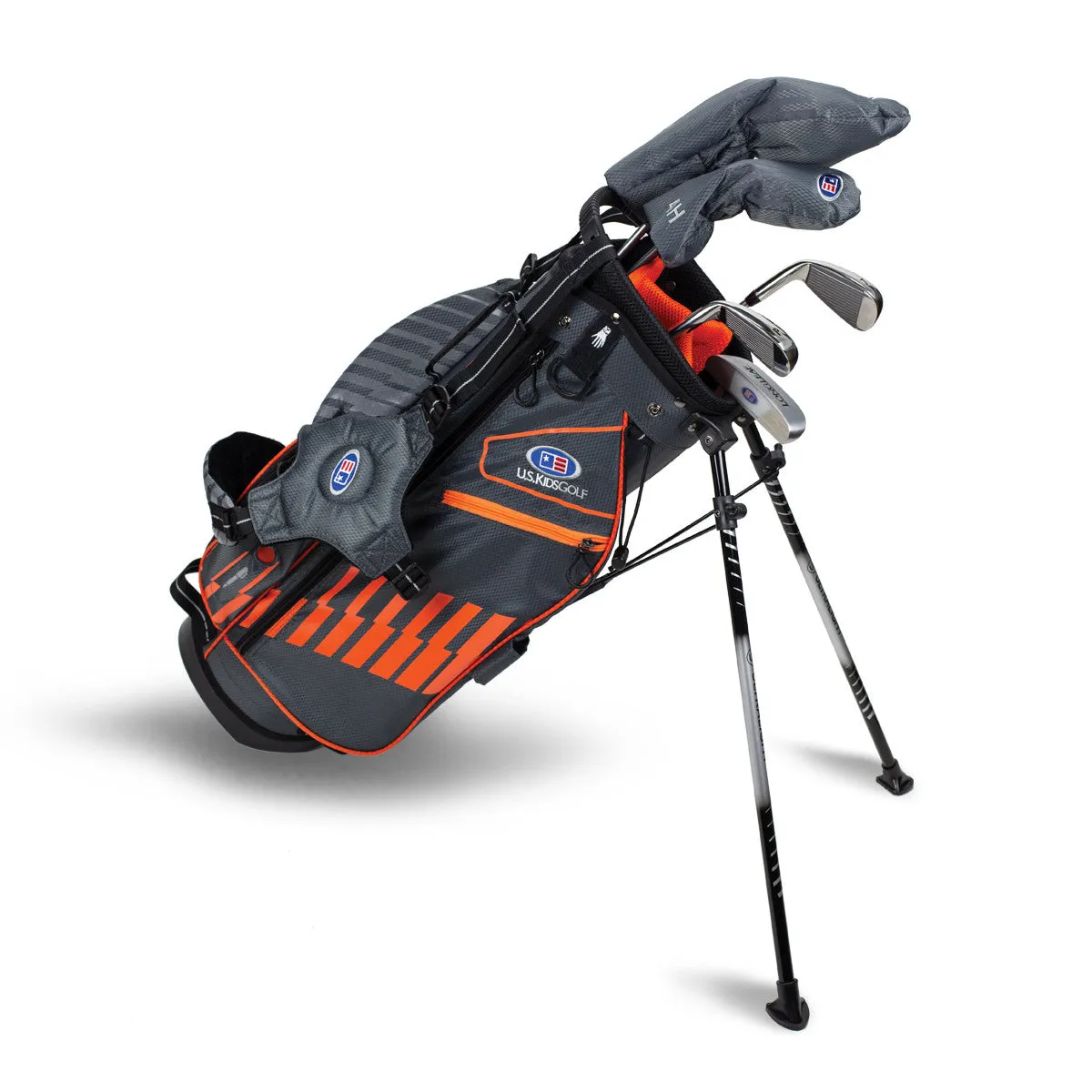 US KIDS GOLF UL51-S 5 CLUB STAND SET (GREY/ORANGE BAG)