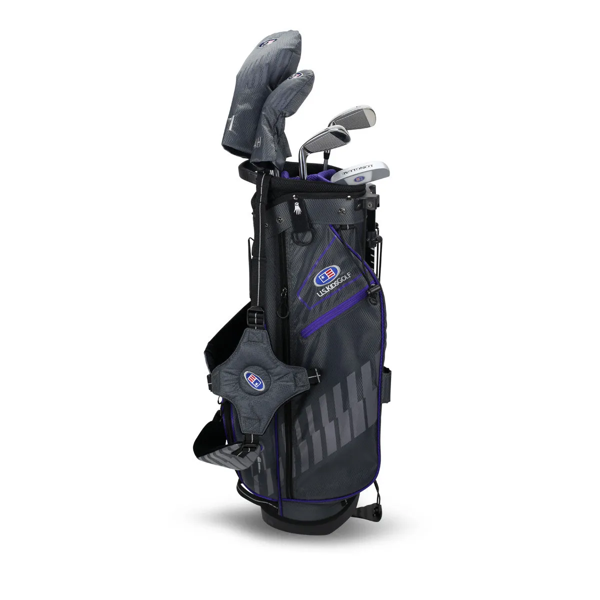 US KIDS GOLF UL54-S 5 CLUB STAND SET (GREY/PURPLE BAG)