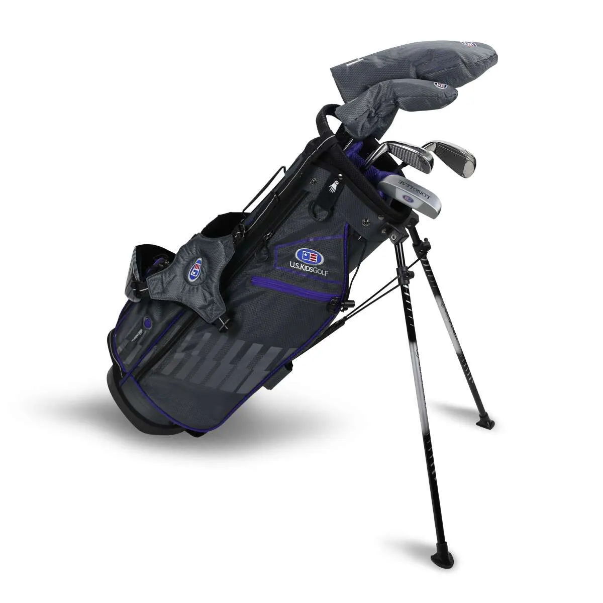 US KIDS GOLF UL54-S 5 CLUB STAND SET (GREY/PURPLE BAG)