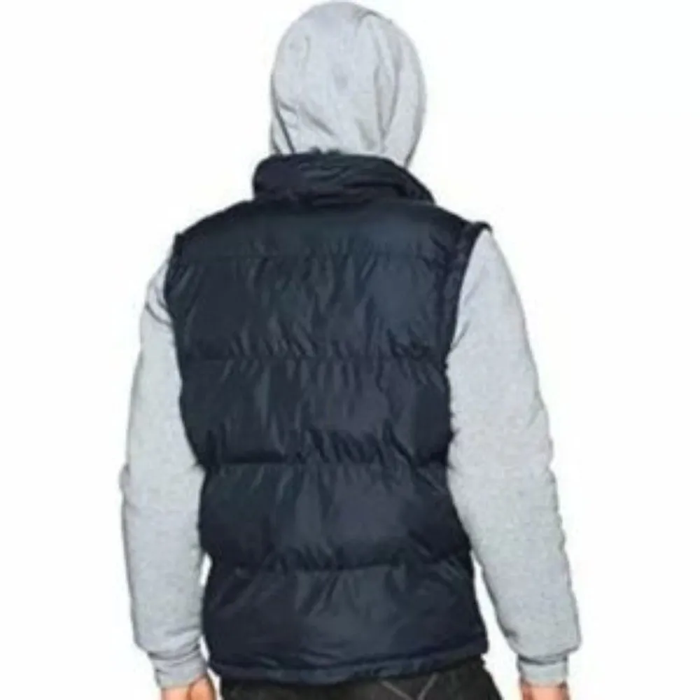 US Polo Assn Vest Puffer Jacket Removable Sleeves Men's XXL Blue Hoodie