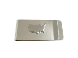 USA America Map Shape Money Clip