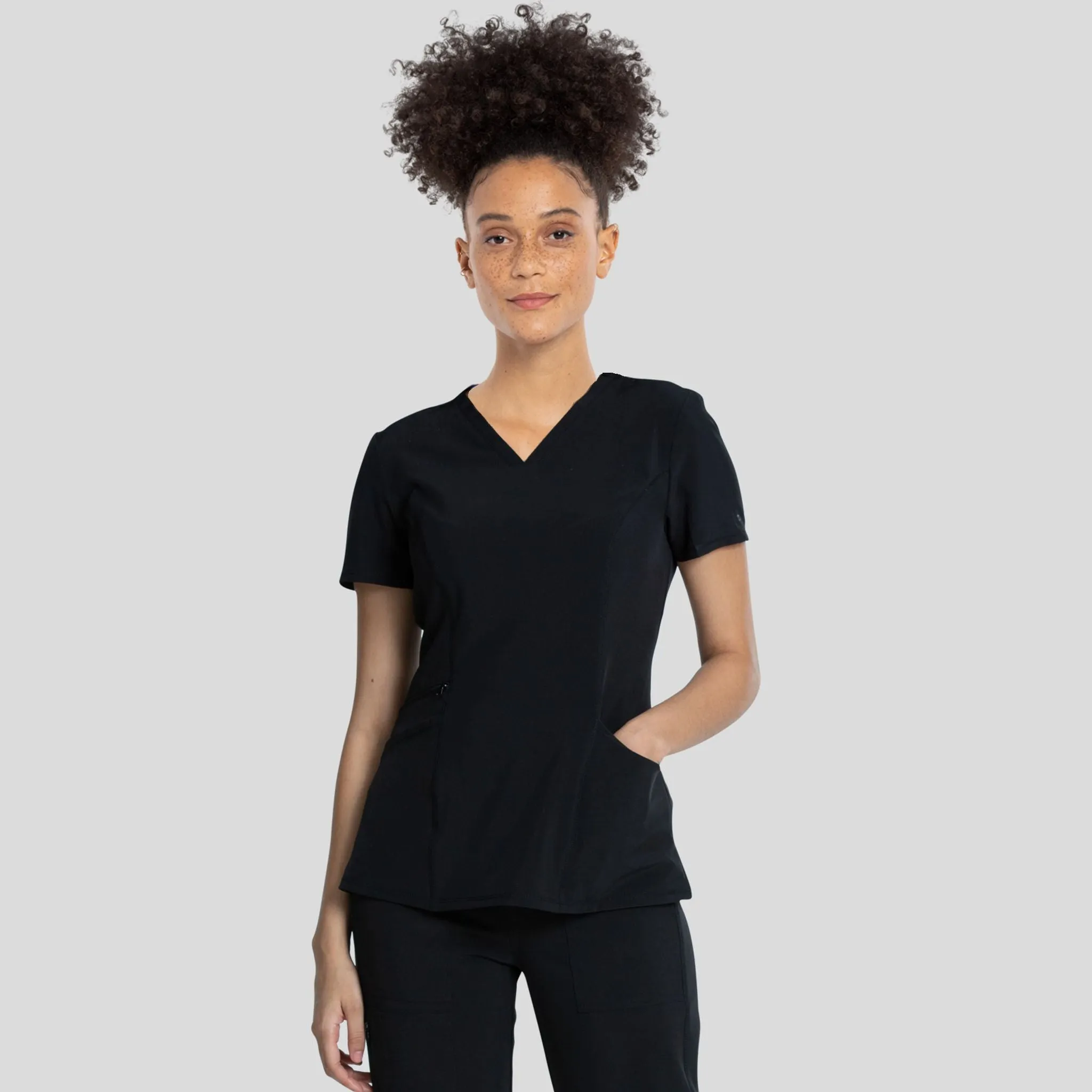 V-Neck Top | Black