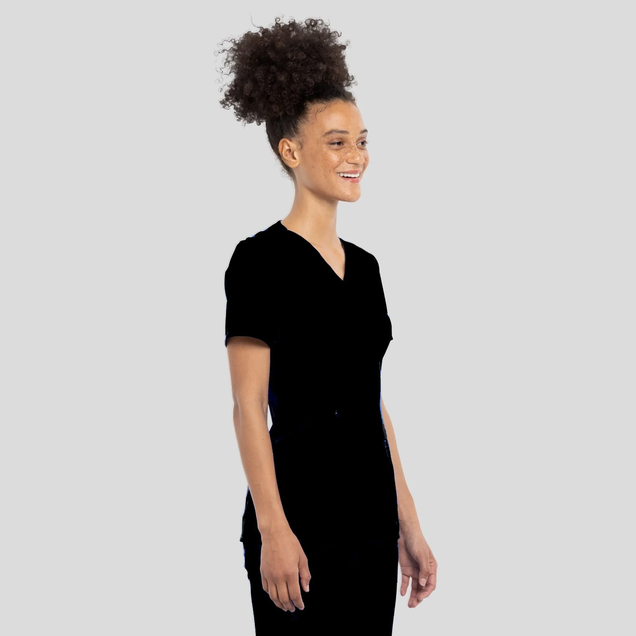 V-Neck Top | Black