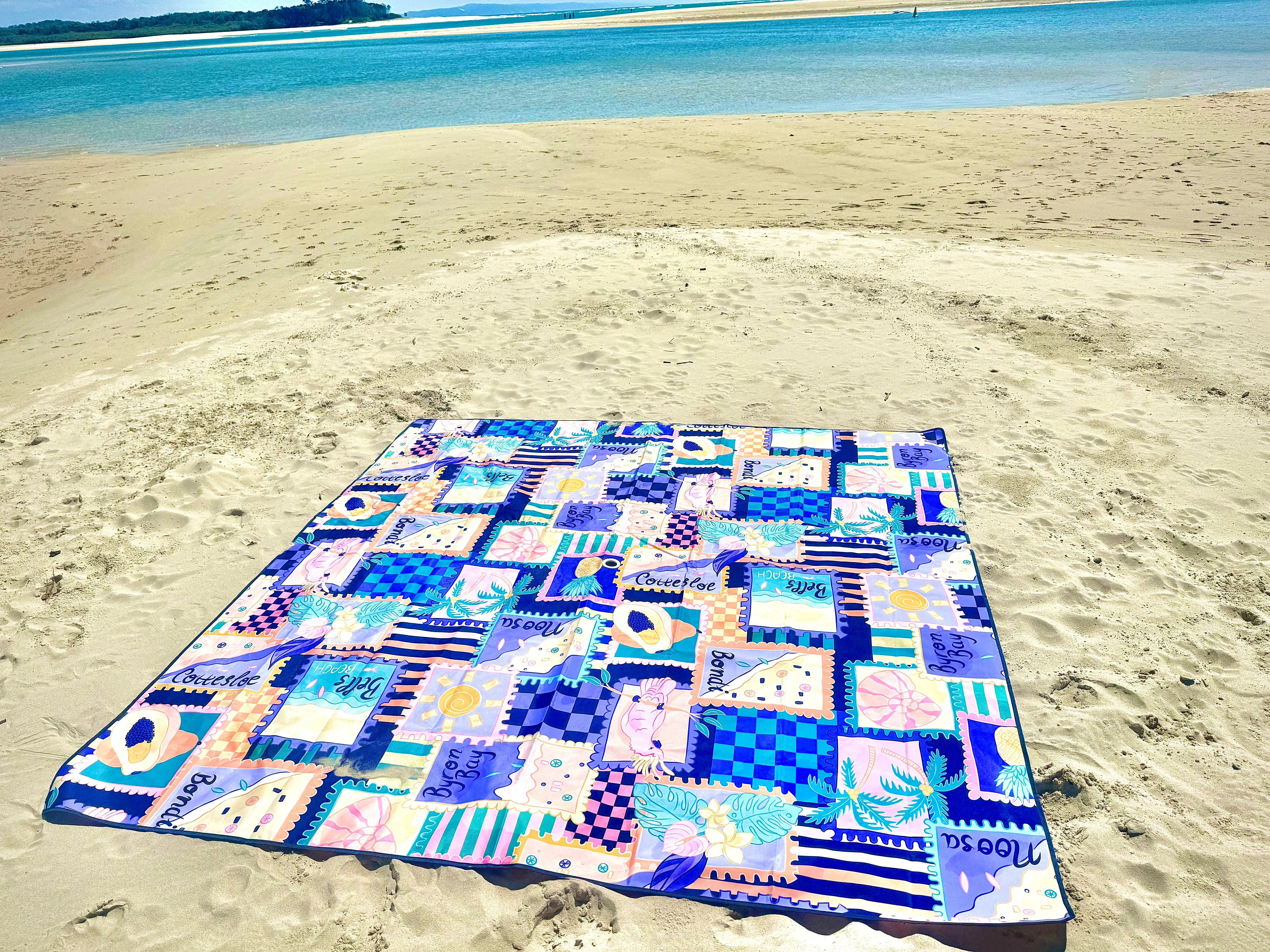 Vacay Postcards Square Beach & Picnic Mat