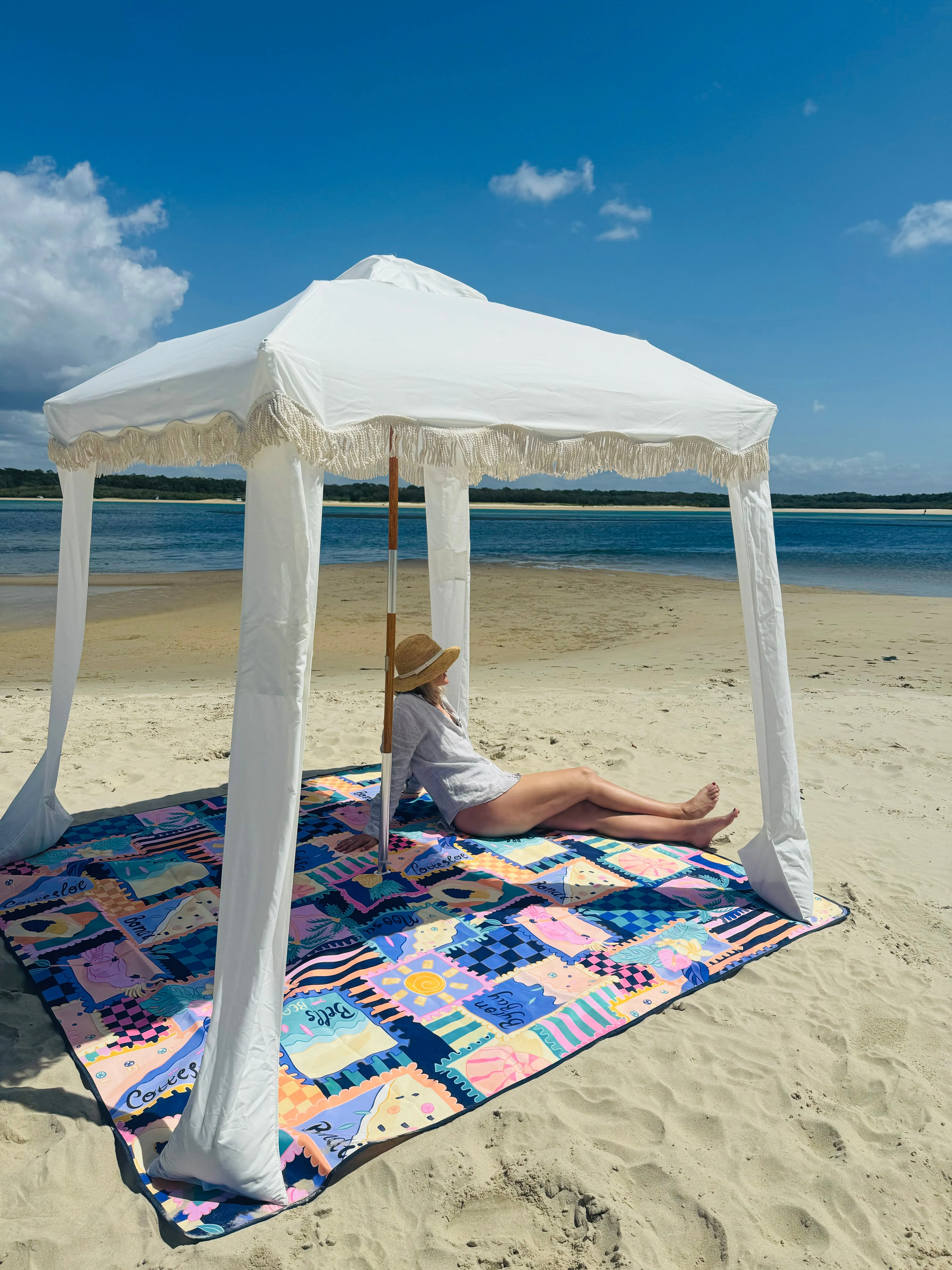 Vacay Postcards Square Beach & Picnic Mat