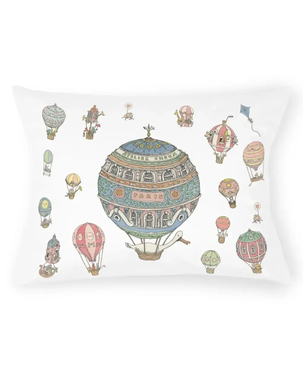 Velour Cushion Cover - Hot Air Balloon 30x40 cm