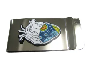 Vincent Van Gogh Starry Night Love Anatomical Heart Money Clip
