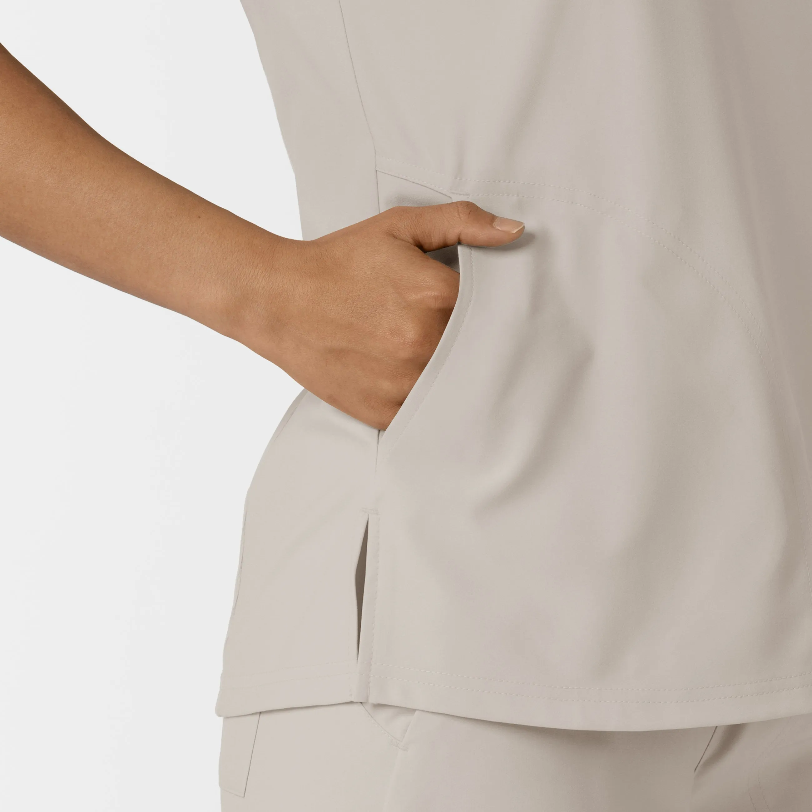 W123 6045 Flex-n-Reach V-Neck Scrub Top Cloud